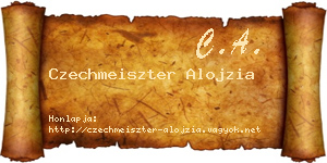 Czechmeiszter Alojzia névjegykártya